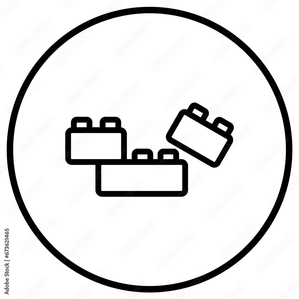 Plastic blocks Vector Icon Design Illustration