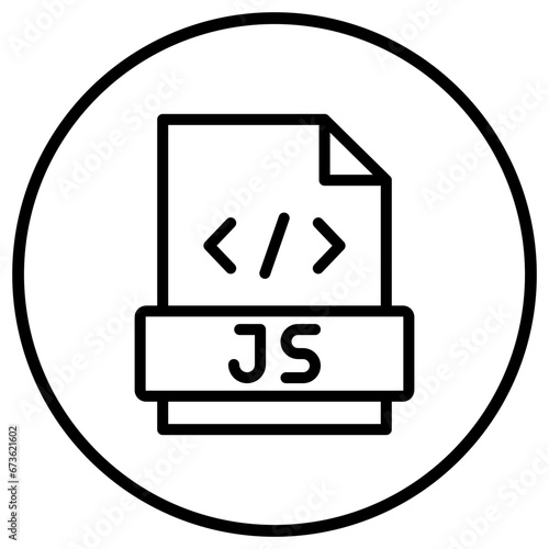 Javascript Vector Icon Design Illustration