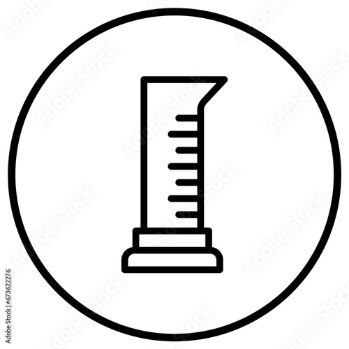 Graduated cylinder Vector Icon Design Illustration
