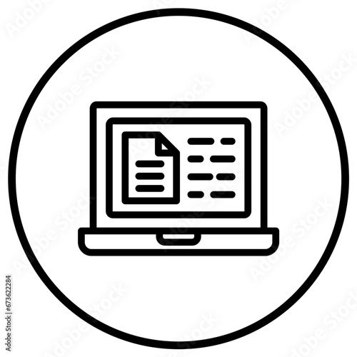 Online report Vector Icon Design Illustration