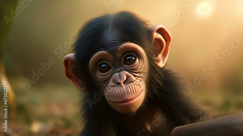 a monkey with a human face photo