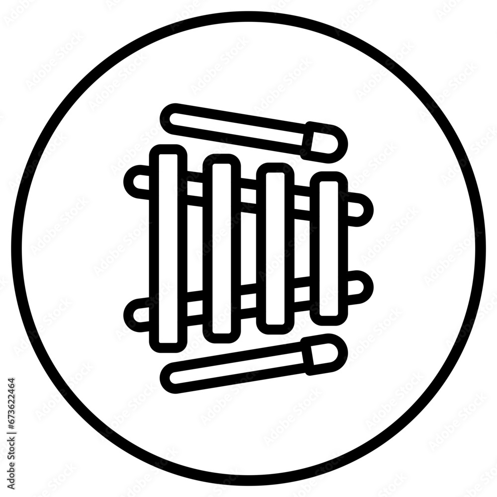 Xylophone Vector Icon Design Illustration Xylophone Vector Icon Design Illustration