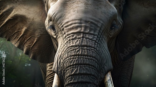 an elephant with tusks © KWY