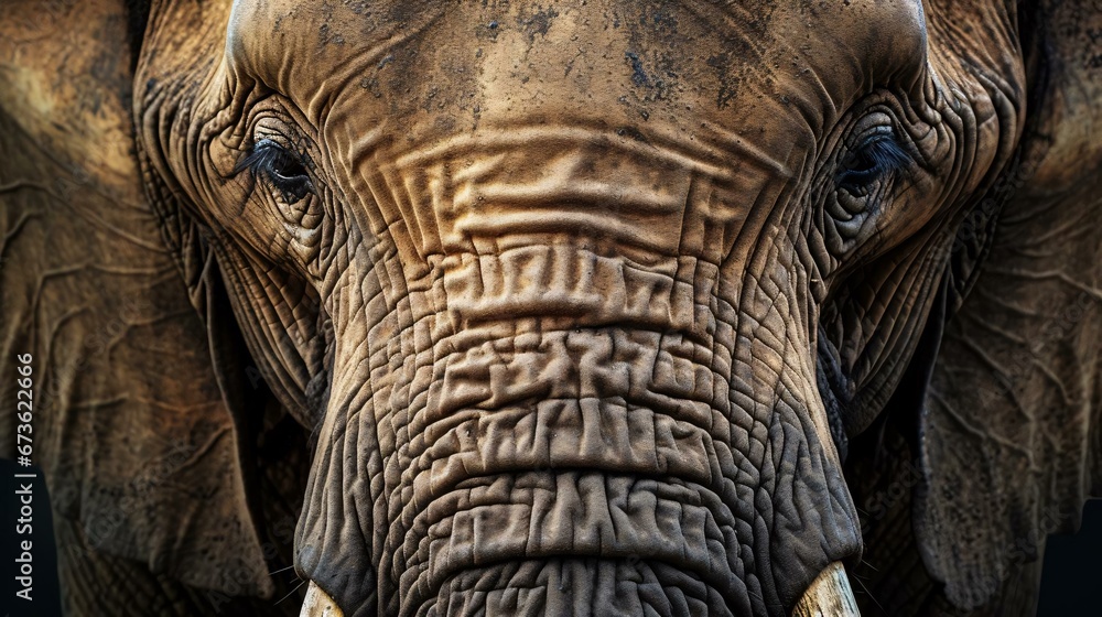 a close-up of an elephant