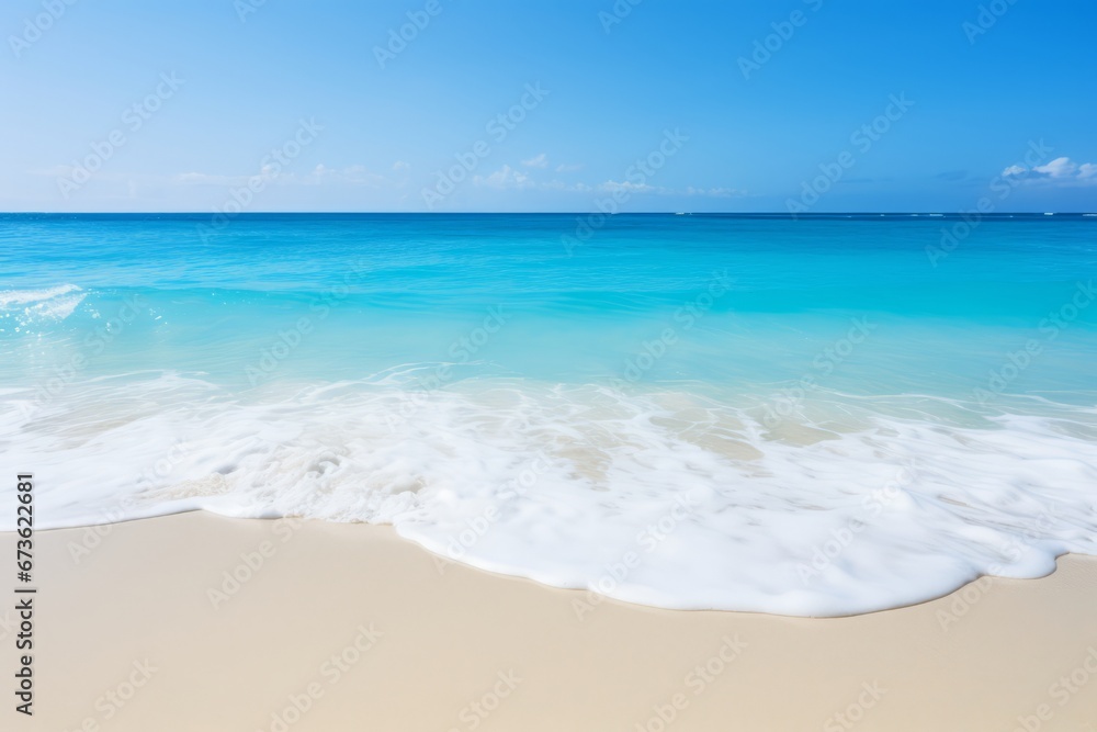 A pristine beach with clear blue waters, serving as a reminder of the need for regular water quality checks in coastal areas A pristine beach with clear blue waters, serving as a reminder of the need for regular water quality checks in coastal areas