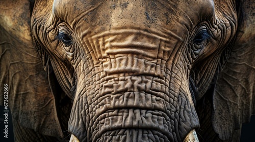 a close-up of an elephant