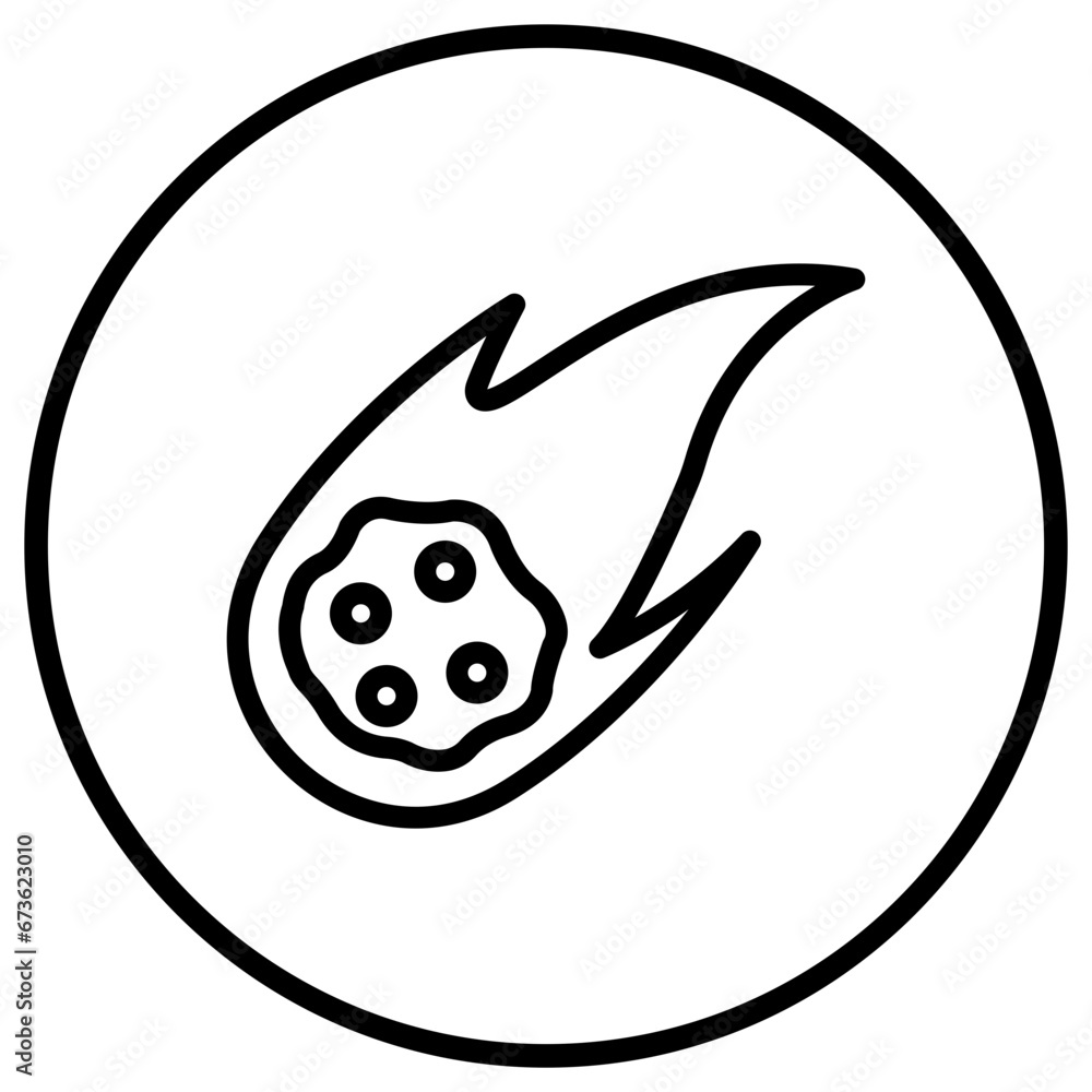 Obraz premium Comet Vector Icon Design Illustration