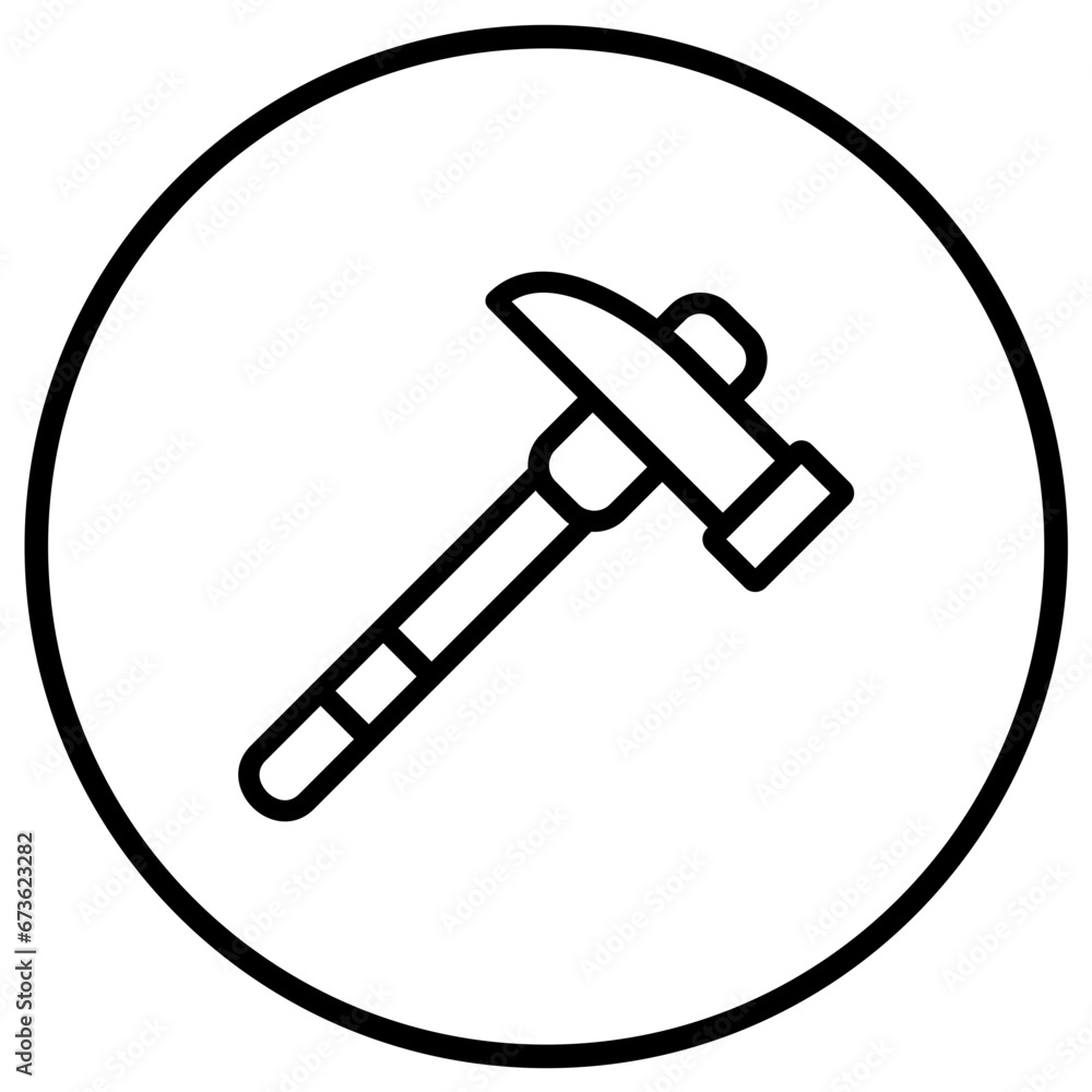 Pick hammer Vector Icon Design Illustration Pick hammer Vector Icon Design Illustration