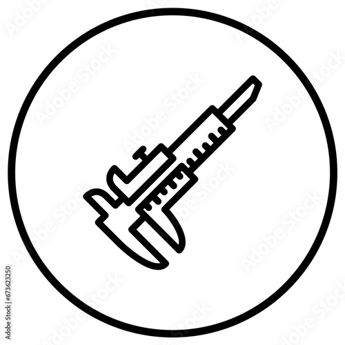 Caliper Vector Icon Design Illustration
