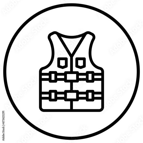 Life vest Vector Icon Design Illustration