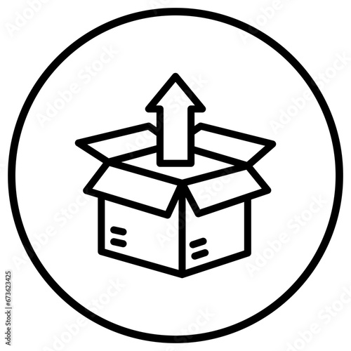Unboxing Vector Icon Design Illustration