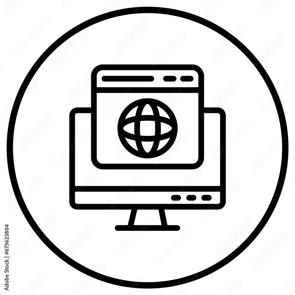 Web browser Vector Icon Design Illustration Web browser Vector Icon Design Illustration