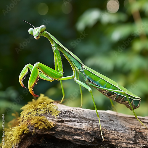 Spook green praying mantis