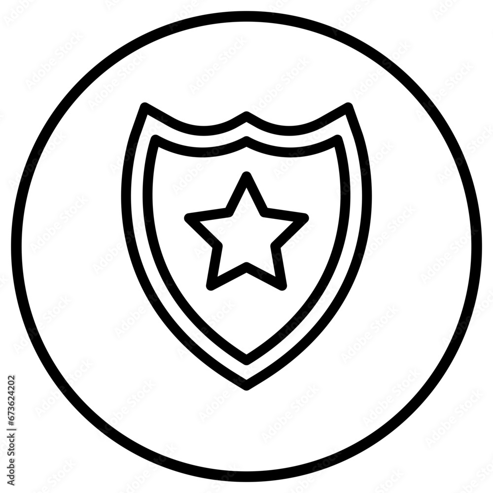 Police badge Vector Icon Design Illustration Police badge Vector Icon Design Illustration