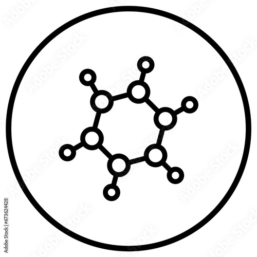 Bio molecules Vector Icon Design Illustration