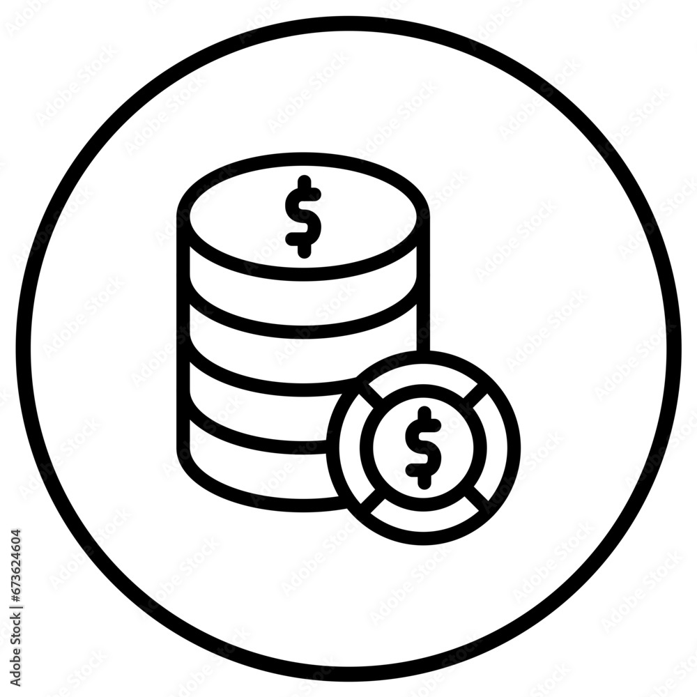 Dollar stack Vector Icon Design Illustration Dollar stack Vector Icon Design Illustration