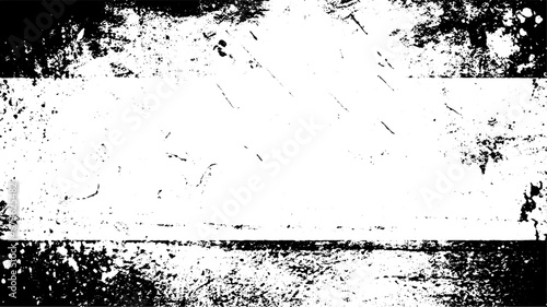 Black grunge brush texture white and black. Distressed texture. Black and white grunge background. 