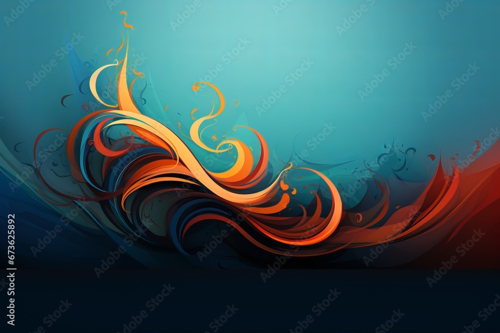 Vibrant abstract background with swirling blue and orange colors Vibrant abstract background with swirling blue and orange colors