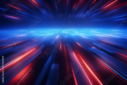 Dynamic technology backdrop with glowing lines. Futuristic, data information concept