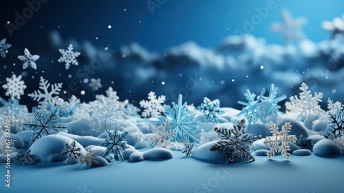 Christmas Background With Snowflake Design, Merry Christmas Background ,Hd Background © Pic Hub