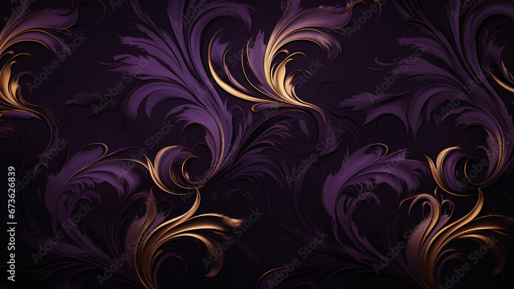 Dark Purple and Gold Abstract Pattern Wallpaper Elegant Dark Purple and Gold Abstract Pattern Wallpaper Elegant