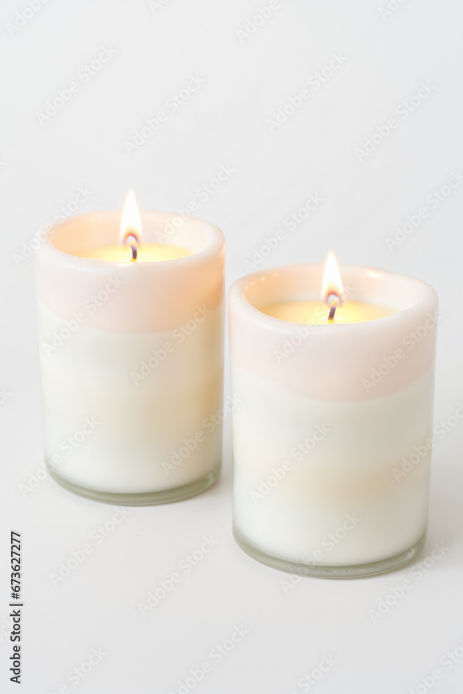 candle on a white background candle on a white background
