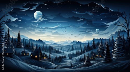 Christmas Night Poster Design, Merry Christmas Background ,Hd Background