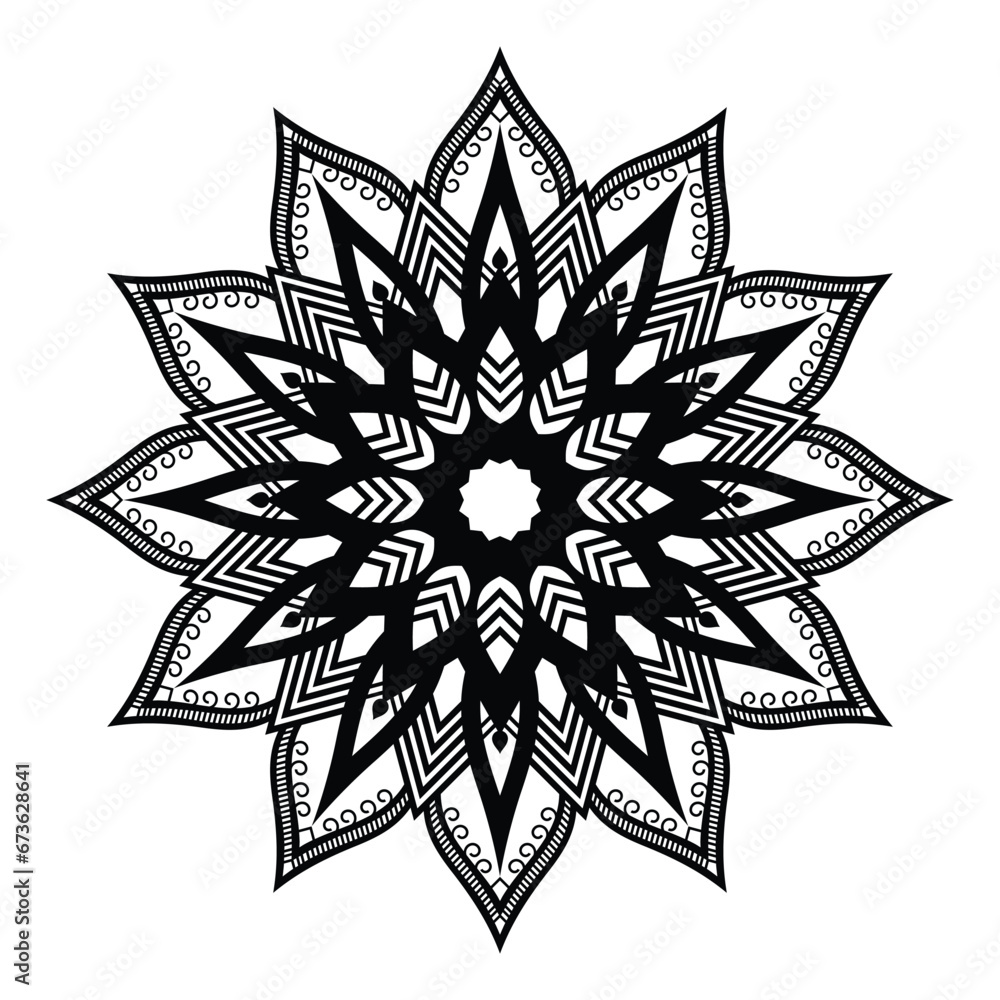 hand-drawn lotus flower mandala art style with creative black and white background design vector in abstract luxury hand-drawn lotus flower mandala art style with creative black and white background design vector in abstract luxury