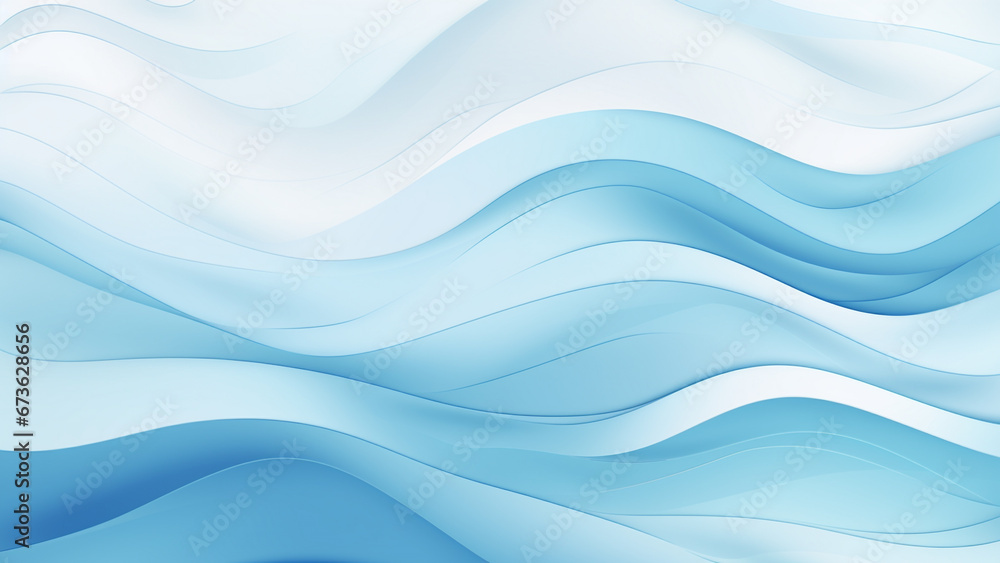 Fototapeta premium Sky Blue and White Abstract Pattern Wallpaper