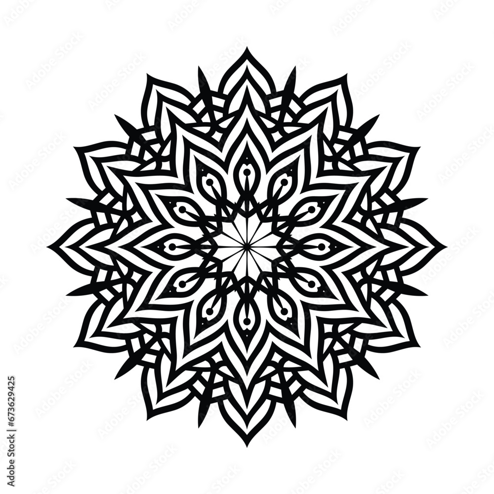 abstract luxury new hand-drawn lotus flower mandala art style with black and white color background design vector abstract luxury new hand-drawn lotus flower mandala art style with black and white color background design vector