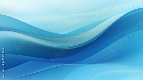 Ocean Blue and Aqua Abstract Pattern Wallpaper