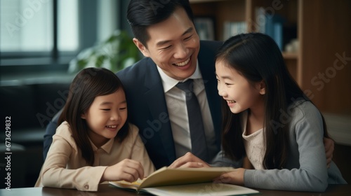 A financial consultant helping a family plan for their child's education