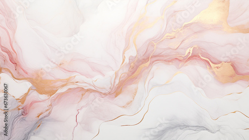 Luxurious Rose Gold and Marble Abstract Pattern Wallpaper