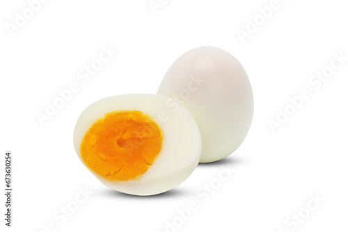 Close up of a boiled egg on transparent background png