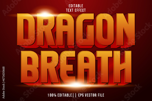 Dragon Breath Editable Text Effect 3D Modern Style