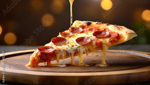 Delicious single slice pizza