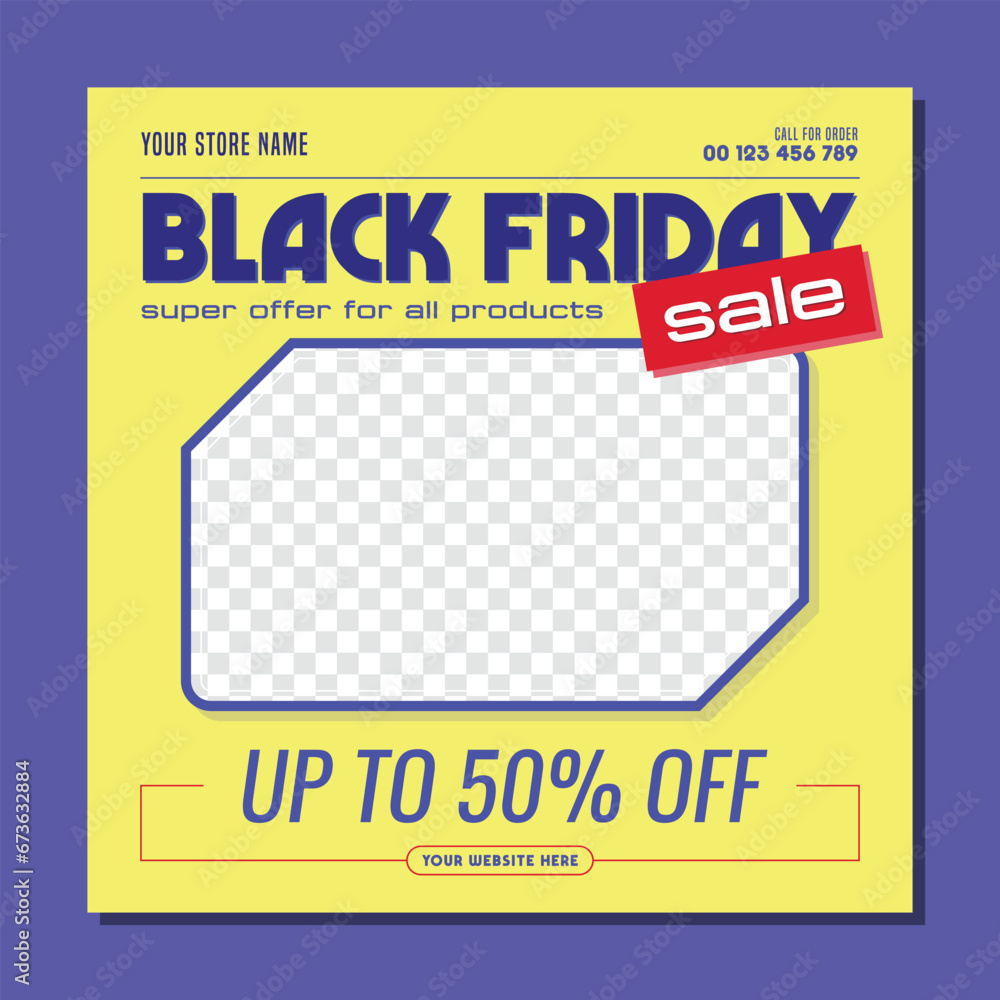 Black Friday Super Sale Social Media Post Design Template