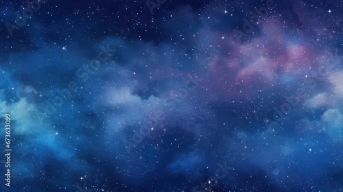 Delicate starry sky illustration Hand-painted background Fantastic Dark fantasy, Generative AI