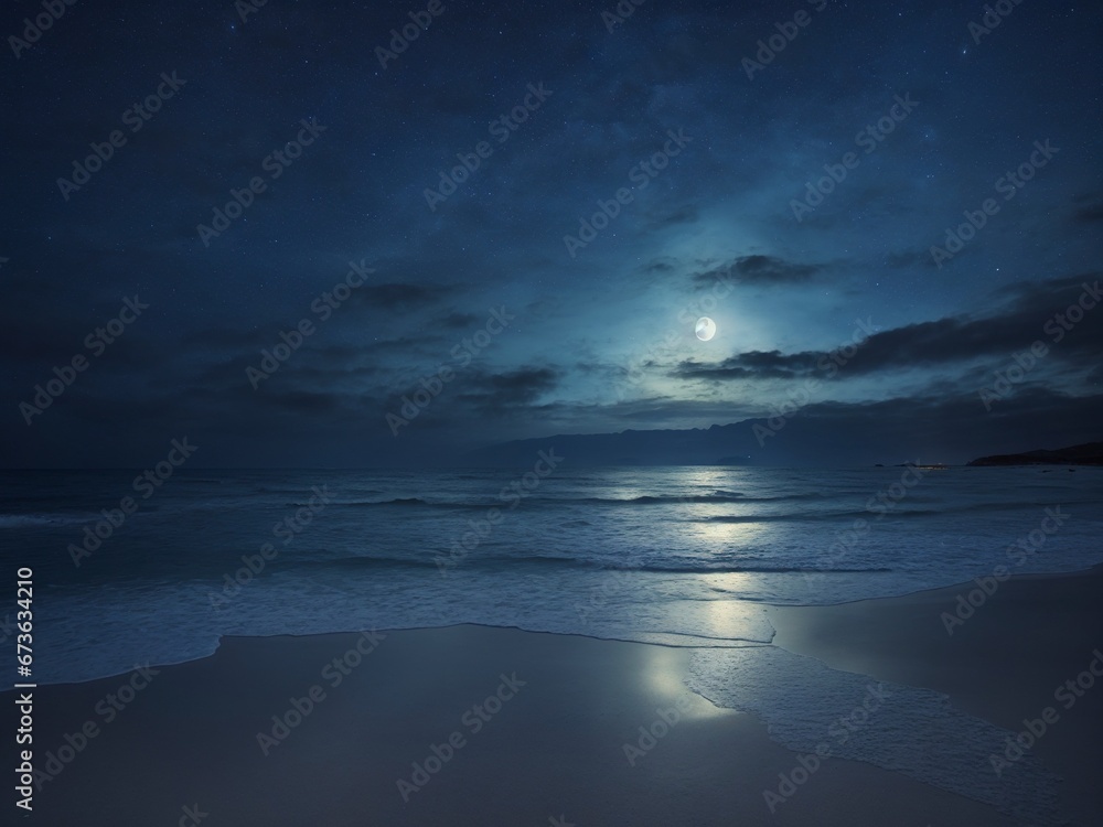 Fototapeta premium 海と星空