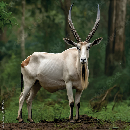 high resolution Illustration of a oryx 