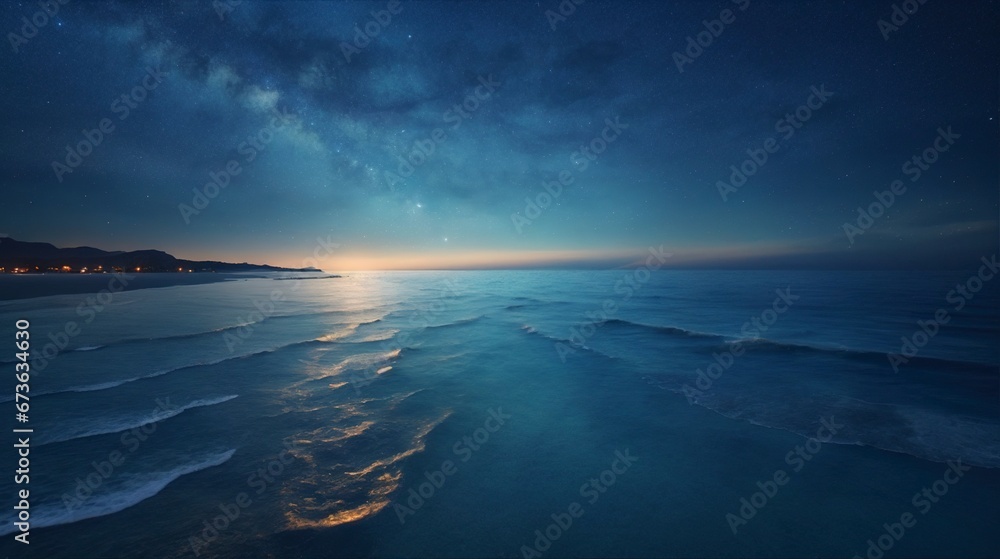 Fototapeta premium 海と星空