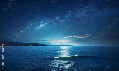 海と星空