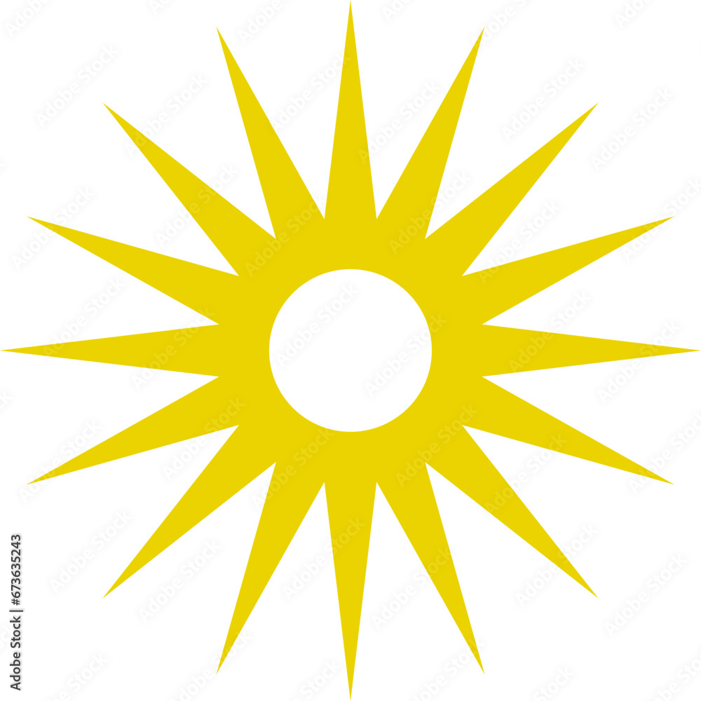 Sun icon. Yellow sun star icons or logo collection. Summer, sunlight, sunset, sunburst. Vector illustration. Sun icon. Yellow sun star icons or logo collection. Summer, sunlight, sunset, sunburst. Vector illustration.