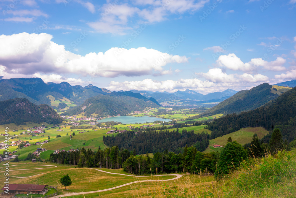 landscape in the mountains in Walchsee, Austria landscape in the mountains in Walchsee, Austria