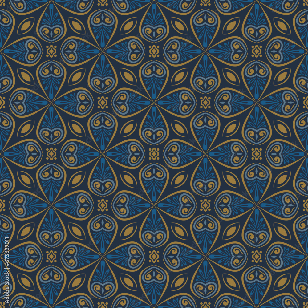 Abstract floral blue element
with a luxury seamless pattern suitable for textile, fabric, and home decor Abstract floral blue element
with a luxury seamless pattern suitable for textile, fabric, and home decor