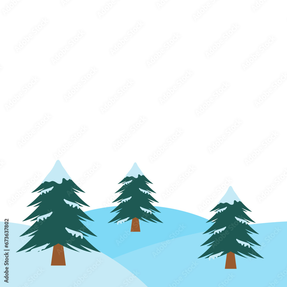 Fototapeta premium Snow Field Winter Landscape