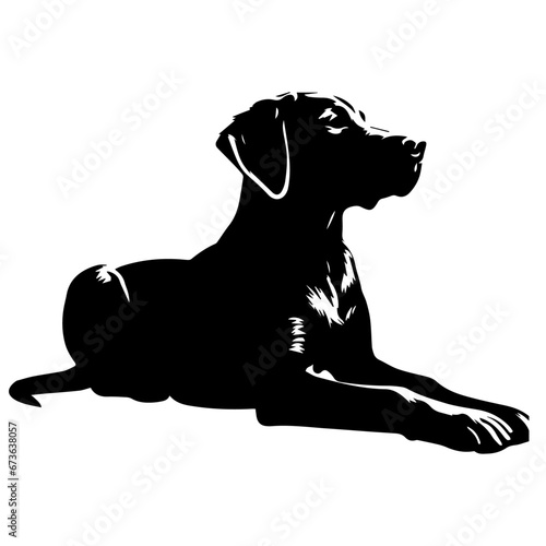 Dog Pose Vector silhouette illustration black color