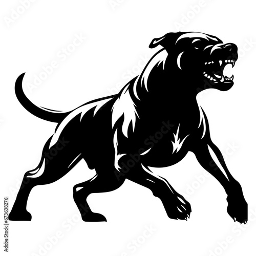 Dog Pose Vector silhouette illustration black color