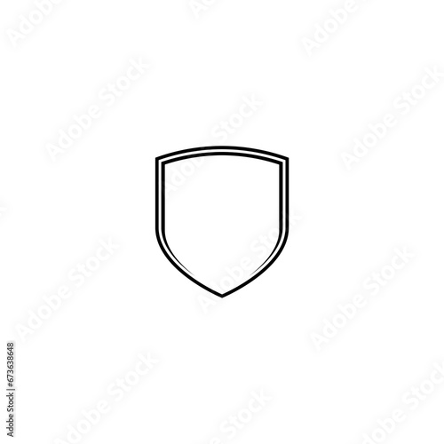 Free Download Shield shape frame border badge isolated on white background - GFXLoad