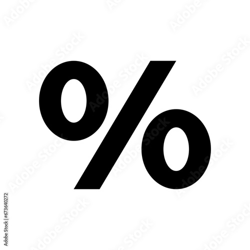 Percent, percentage icon vector in flat style. Discount sign symbol